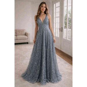 Baltic Born Ice Blue Sequin Dress